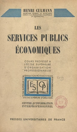 Les services publics économiques