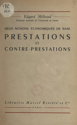 Prestations et contre-prestations