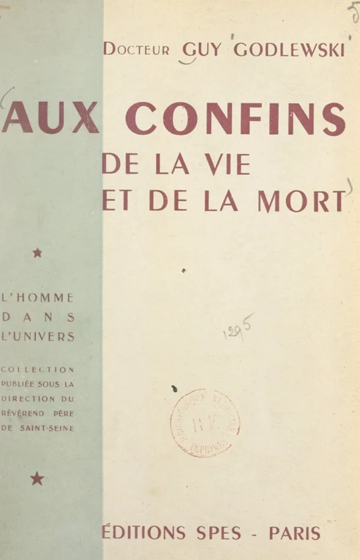 Aux confins de la vie et de la mort - Guy Godlewski - FeniXX réédition numérique