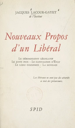 Nouveaux propos d'un libéral