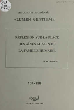 Réflexion sur la place des aînés au sein de la famille humaine