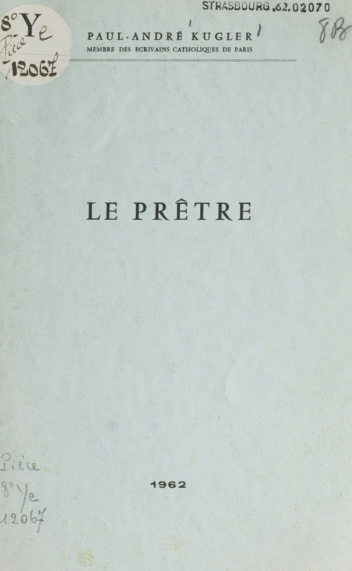 Le prêtre - Paul-André Kugler - FeniXX réédition numérique