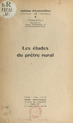 Les études du prêtre rural