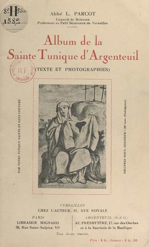 Album de la Sainte Tunique d'Argenteuil - Léon Parcot - FeniXX réédition numérique