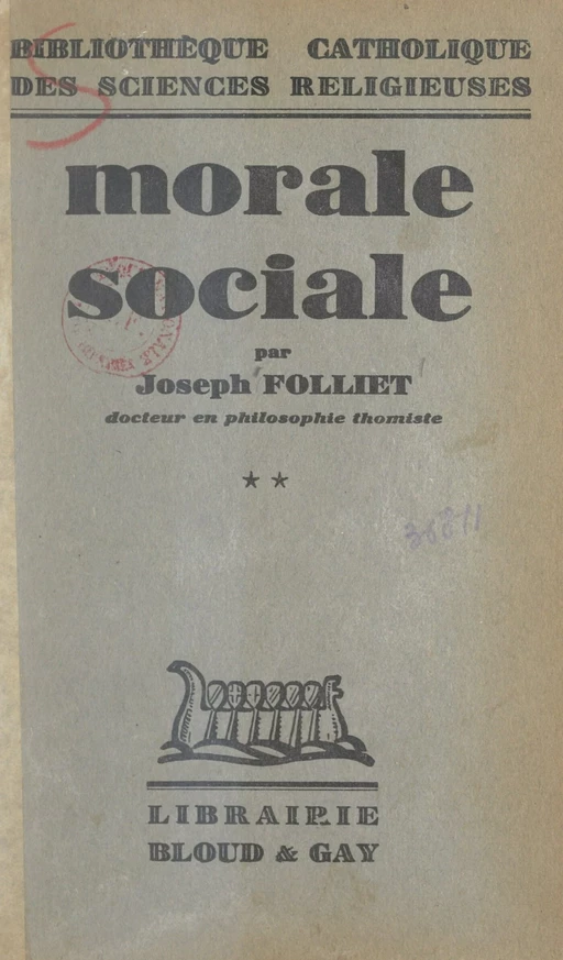 Morale sociale (2) - Joseph Folliet - FeniXX réédition numérique