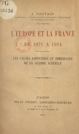 L'Europe et la France, de 1871 à 1914