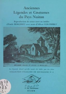 Anciennes légendes et coutumes du Pays nuiton