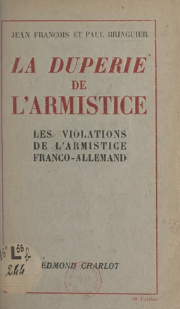 La duperie de l'Armistice