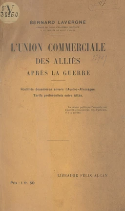 L'union commerciale des alliés après la guerre