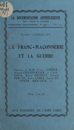 La franc-maçonnerie et la guerre