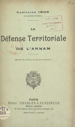 La défense territoriale de l'Annam