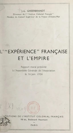 L'expérience française et l'Empire