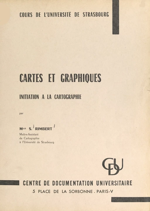 Cartes et graphiques - Sylvie Rimbert - FeniXX réédition numérique