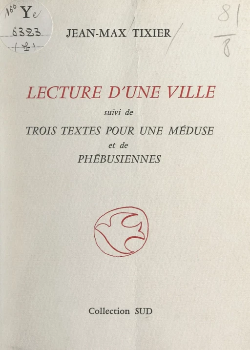 Lecture d'une ville - Jean-Max Tixier - FeniXX réédition numérique