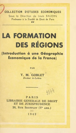 La formation des régions