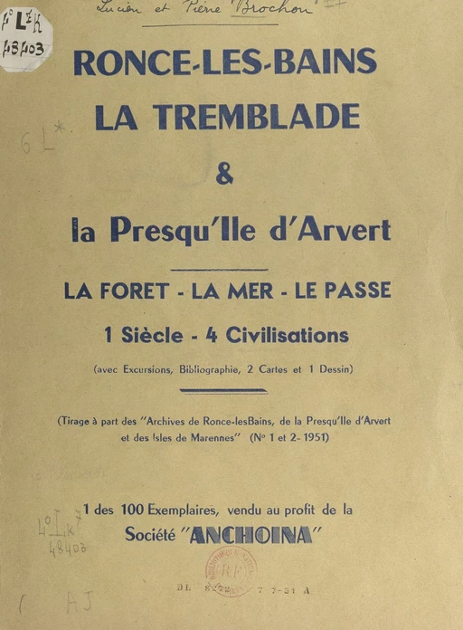 Ronce-les-Bains, la Tremblade et la presqu'île d'Arvert - Lucien Brochon, Pierre Brochon - FeniXX réédition numérique