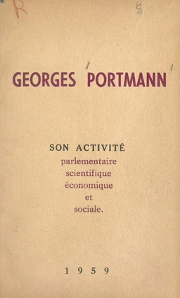 Georges Portmann, sénateur de la Gironde