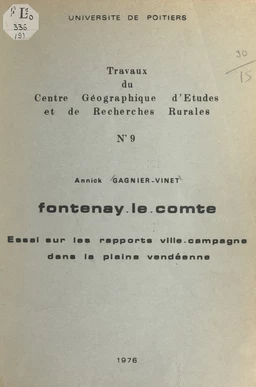 Fontenay-le-Comte : essai sur les rapports ville-campagne dans la plaine vendéenne