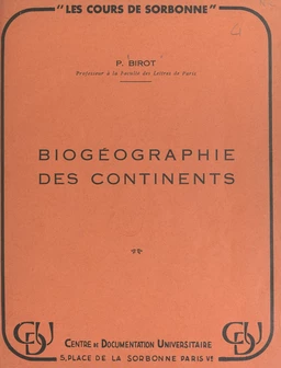 Biogéographie des continents