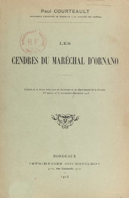 Les cendres du Maréchal d'Ornano