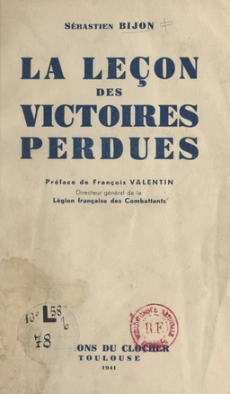 La leçon des victoires perdues