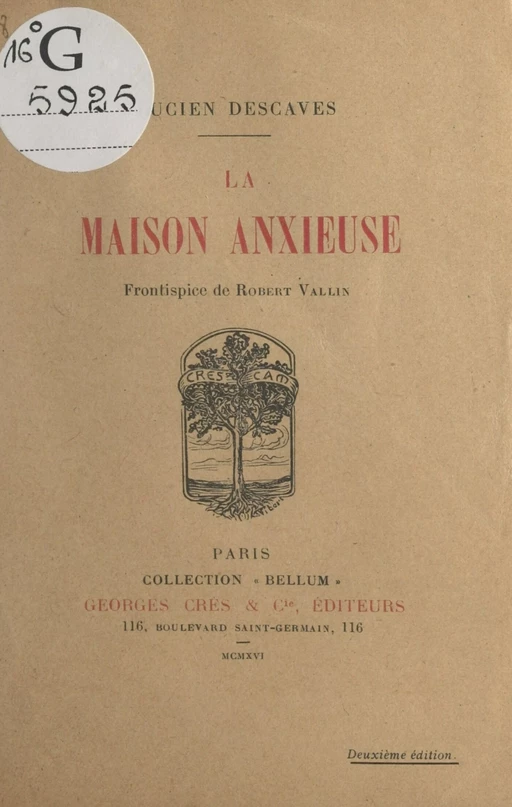 La maison anxieuse - Lucien Descaves - FeniXX réédition numérique