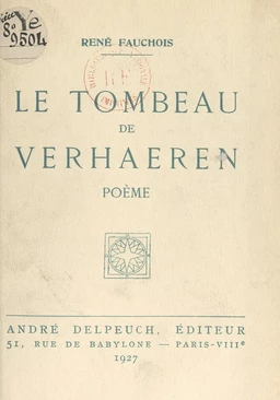 Le tombeau de Verhaeren