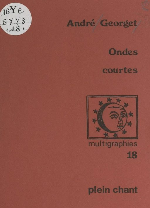 Ondes courtes - André Georget - FeniXX réédition numérique