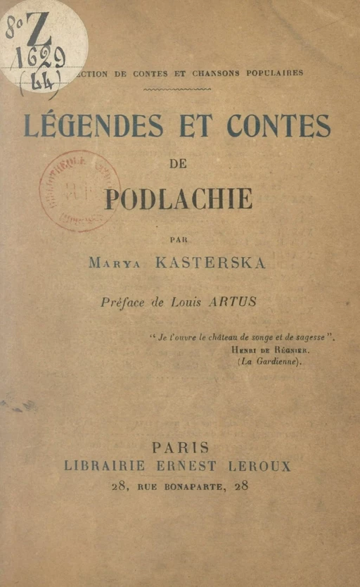 Légendes et contes de Podlachie - Marya Kasterska - FeniXX réédition numérique