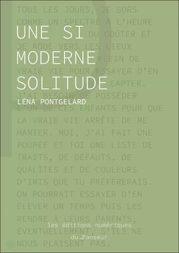 Une si moderne solitude