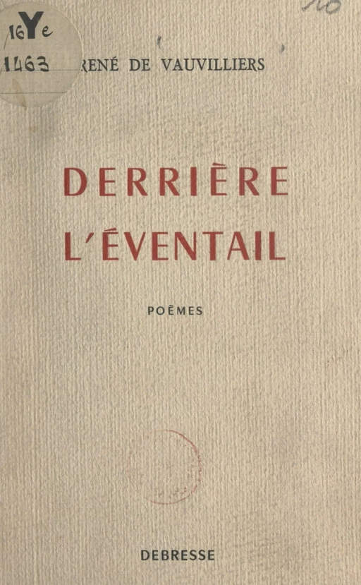 Derrière l'éventail - René de Vauvilliers - FeniXX réédition numérique