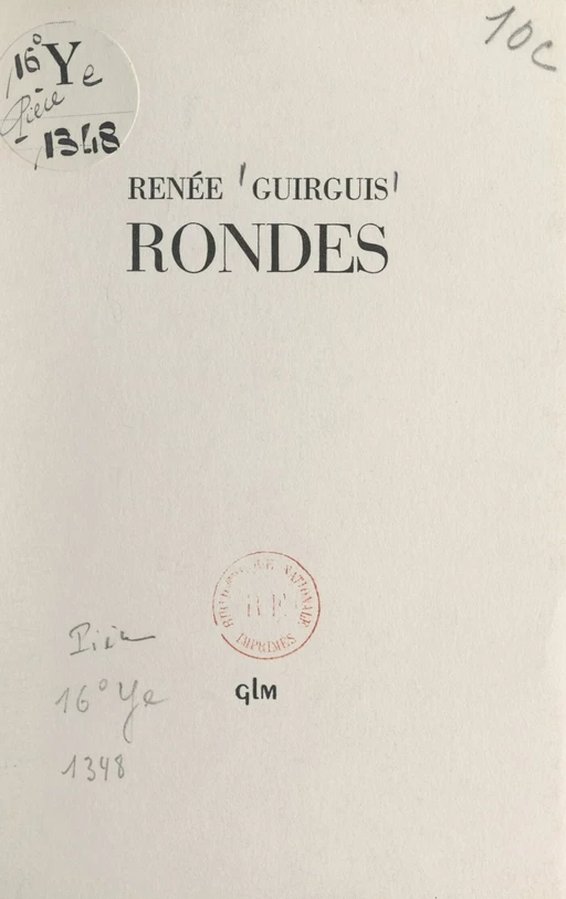 Rondes - Renée Guirguis - FeniXX réédition numérique