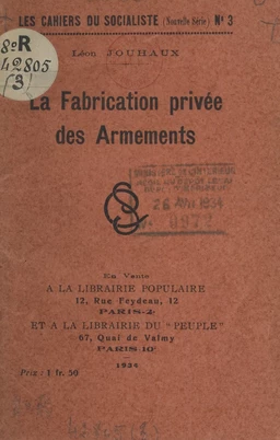 La fabrication privée des armements