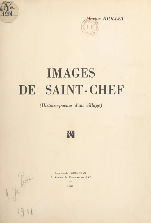 Images de Saint-Chef - Marius Riollet - FeniXX réédition numérique