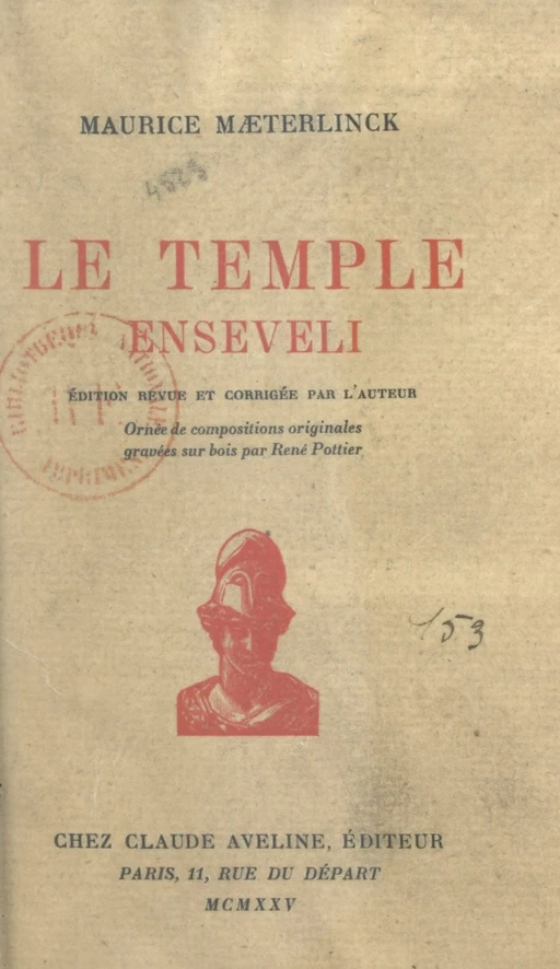 Le temple enseveli - Maurice Maeterlinck - FeniXX réédition numérique