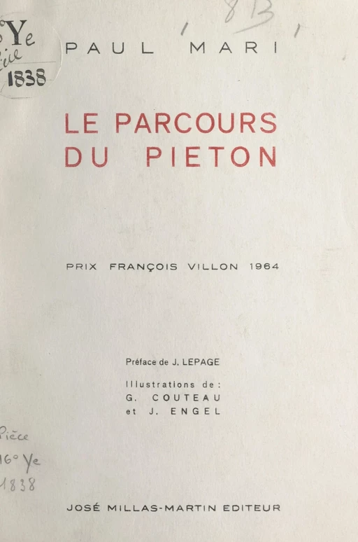 Le parcours du piéton - Paul Mari - FeniXX réédition numérique