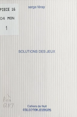 Solutions des jeux