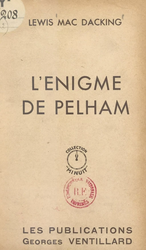 L'énigme du Pelham - Lewis Mac Dacking - FeniXX réédition numérique