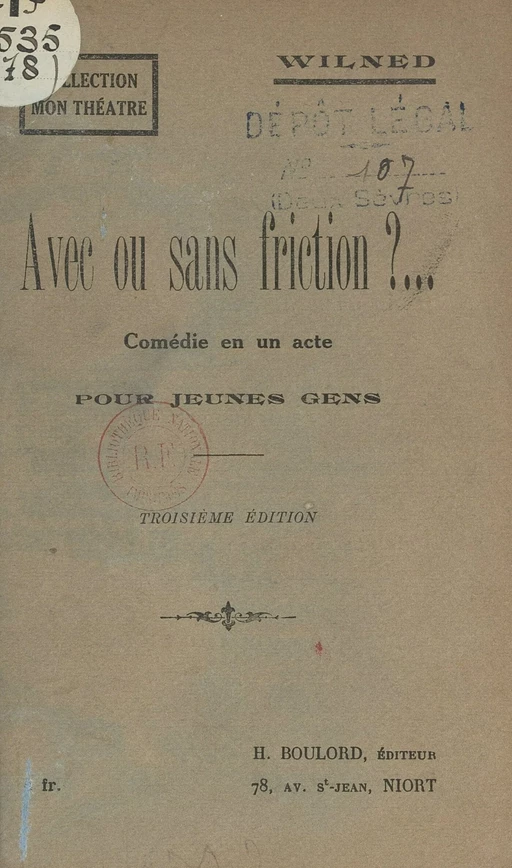 Avec ou sans friction ?... -  Wilned - FeniXX réédition numérique