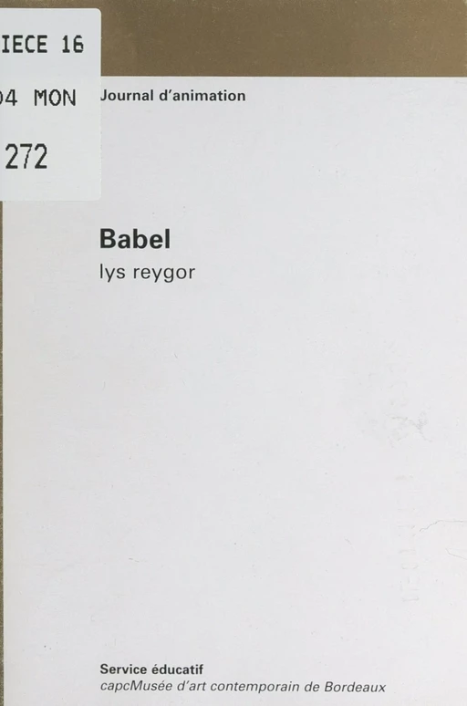 Babel - Lys Reygor - FeniXX réédition numérique