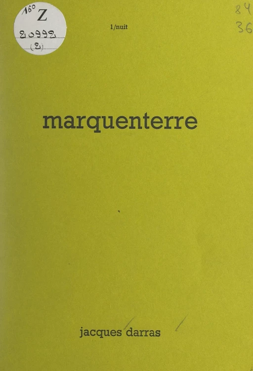 Marquenterre - Jacques Darras - FeniXX réédition numérique