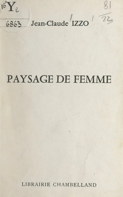 Paysage de femme - Jean-Claude Izzo - FeniXX réédition numérique