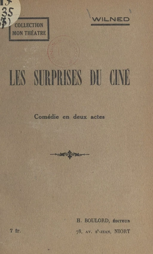 Les surprises du ciné -  Wilned - FeniXX réédition numérique