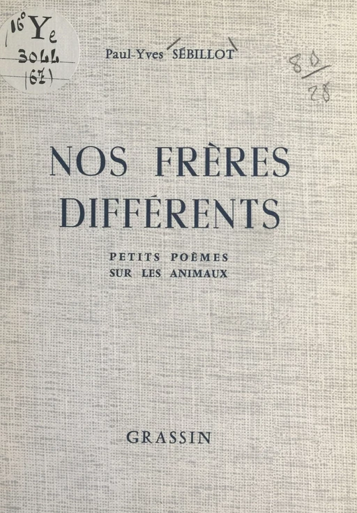 Nos frères différents - Paul-Yves Sébillot - FeniXX réédition numérique