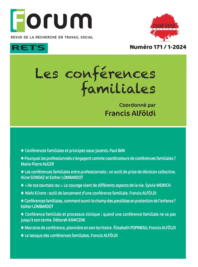 Forum 171 : Les conférences familiales - Francis Alföldi - Champ social Editions