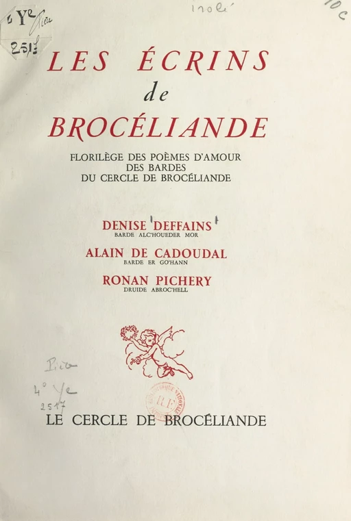 Les écrins de Brocéliande - Alain de Cadoudal, Denise Deffains, Ronan Pichery - FeniXX réédition numérique