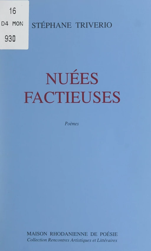 Nuées factieuses - Stéphane Triverio - FeniXX réédition numérique