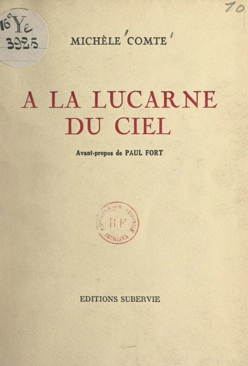 À la lucarne du ciel - Michèle Comte - FeniXX réédition numérique