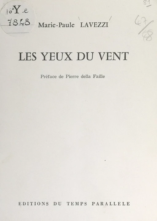 Les yeux du vent - Marie-Paule Lavezzi - FeniXX réédition numérique