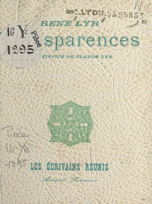 Transparences - René Lyr - FeniXX réédition numérique